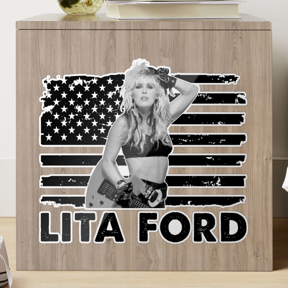 Retro American Flag Lita Ford Music Gift