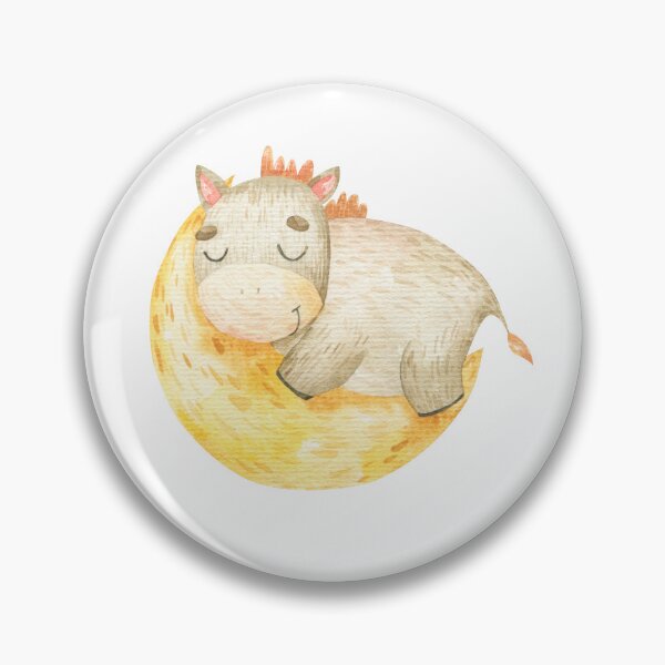 Item preview, cute hourse sleep on the moon watercolor childish illustration designed and sold by the-myro.