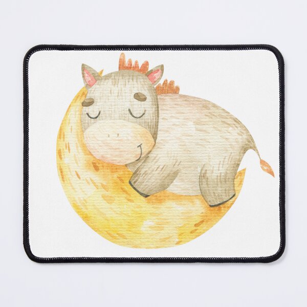 Item preview, cute hourse sleep on the moon watercolor childish illustration designed and sold by the-myro.