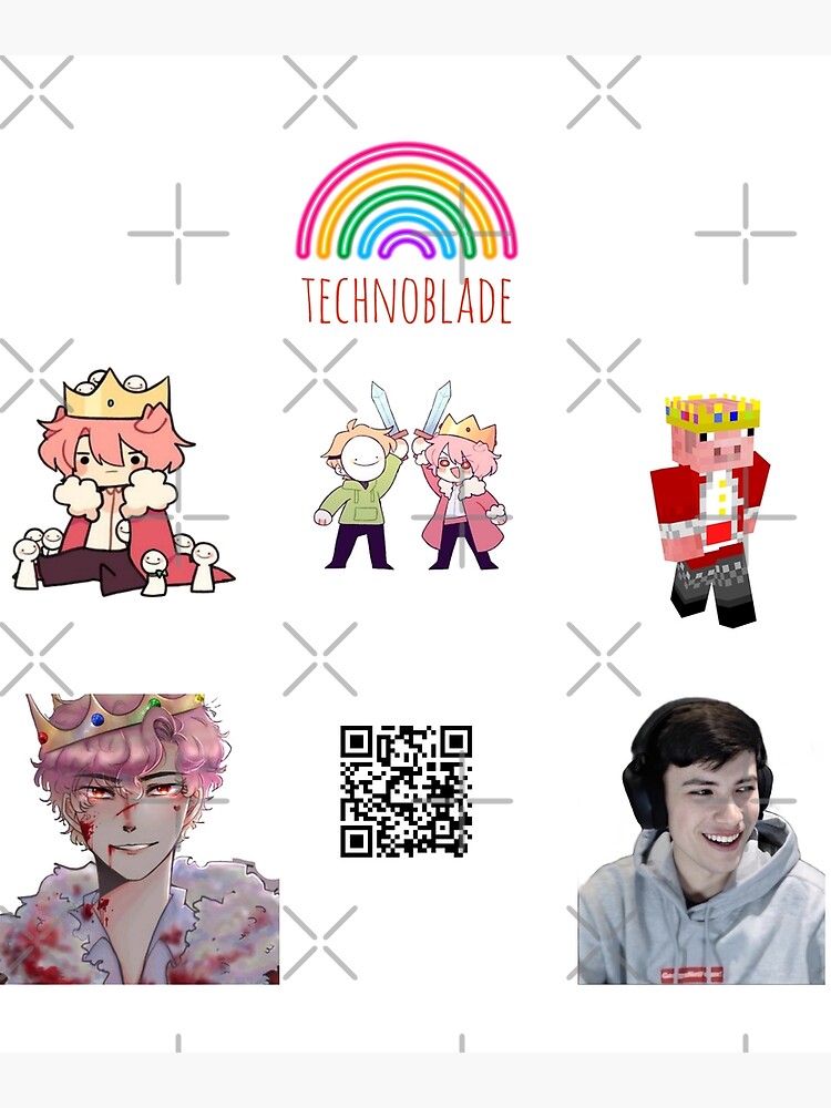 technoblade logo  Sticker for Sale by Angelicaves