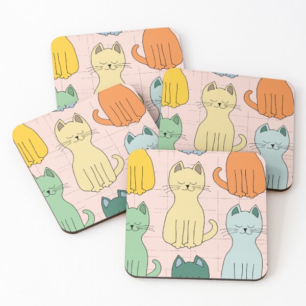 Item preview, Cool kitty cats in a row enjoying the sunshine designed and sold by FrancesPoff.