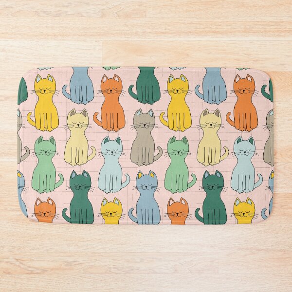 Item preview, Cool kitty cats in a row enjoying the sunshine designed and sold by FrancesPoff.
