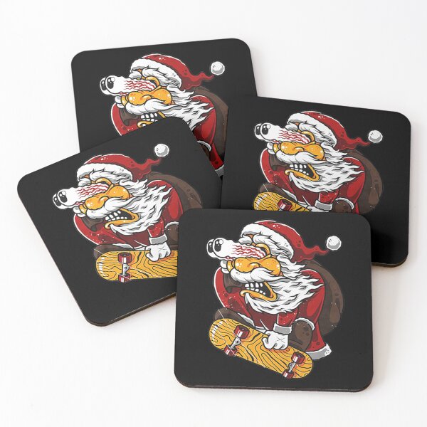 Item preview, Skating Santa Claus Sticker designed and sold by joannonapk6.