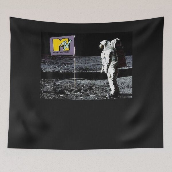 Item preview, Mtv man on the moon logo flag designed and sold by MichaelPoole.
