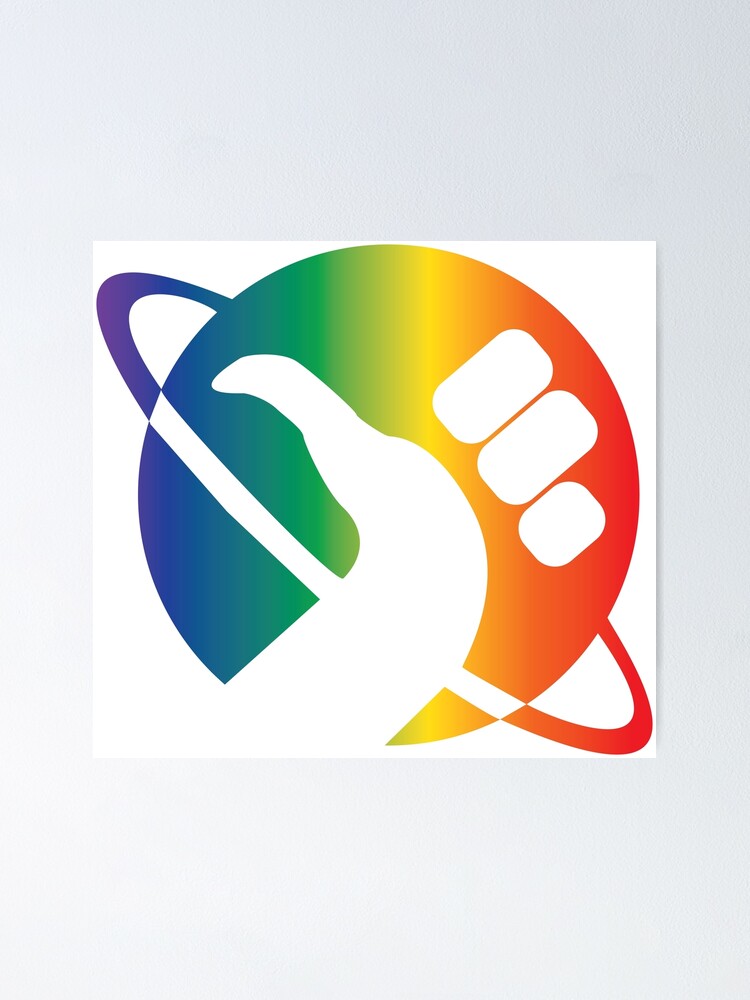 Rainbow Hitchhikers Thumb Poster For Sale By Accoughlan Redbubble