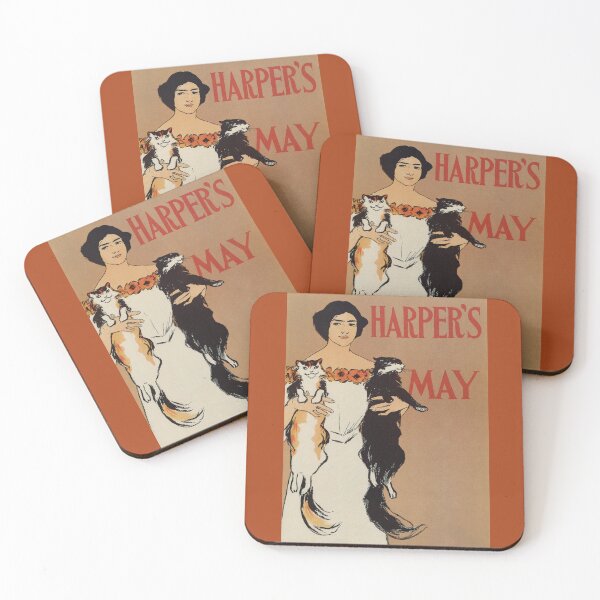 Item preview, Two cats, Edward Penfield, Harper's May 1898 designed and sold by aapshop.
