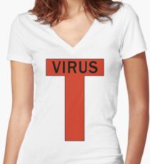 Gorillaz - T-Virus Women's Fitted V-Neck T-Shirt