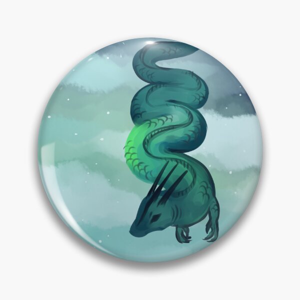 Item preview, green dragon in clouds designed and sold by snowysaur.