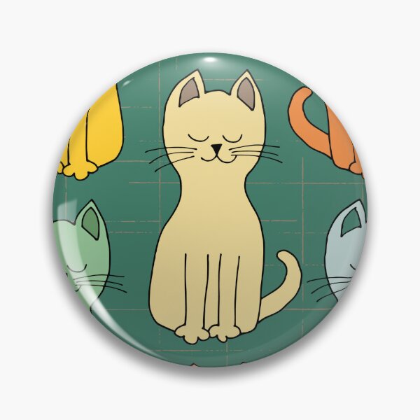 Item preview, Cool kitty cats in a row enjoying the sunshine designed and sold by FrancesPoff.