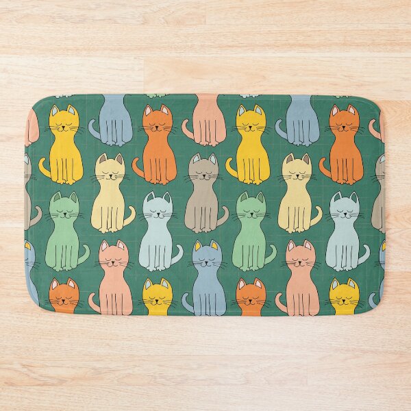 Item preview, Cool kitty cats in a row enjoying the sunshine designed and sold by FrancesPoff.