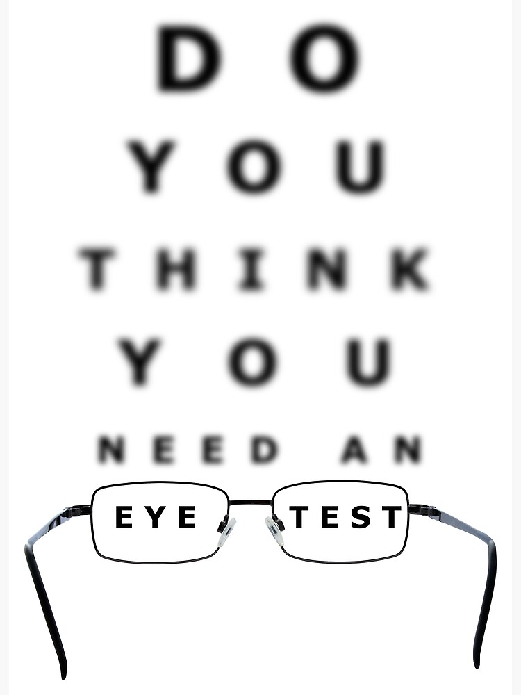 Snellen Chart Optimetric Eyesight Test Greeting Card for Sale by