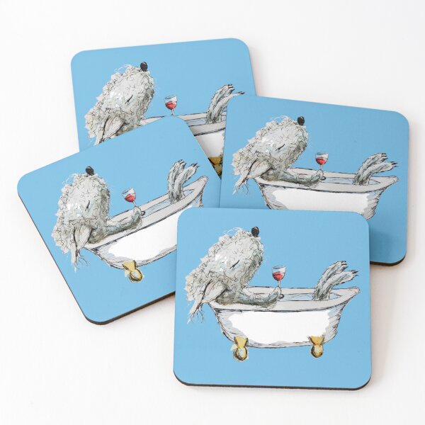 Item preview, Bedlington Terrier Dog in a Bathtub designed and sold by The Quaint and Quirky.