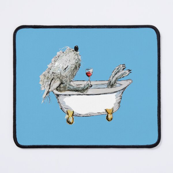 Item preview, Bedlington Terrier Dog in a Bathtub designed and sold by The Quaint and Quirky.