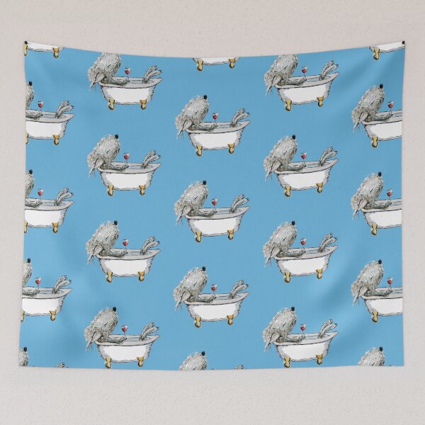 Item preview, Bedlington Terrier Dog in a Bathtub designed and sold by The Quaint and Quirky.