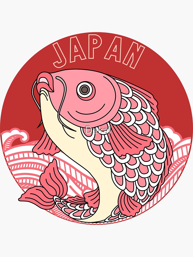 "Koi Fish Japan Decal" Sticker for Sale by Dekal Redbubble