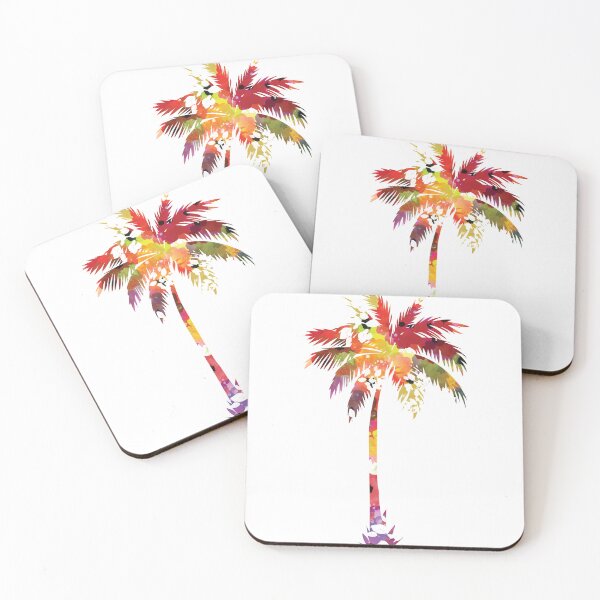 Item preview, Palm Colorful Summer Pattern Watercolor flowers designed and sold by Unaiza Khalid.
