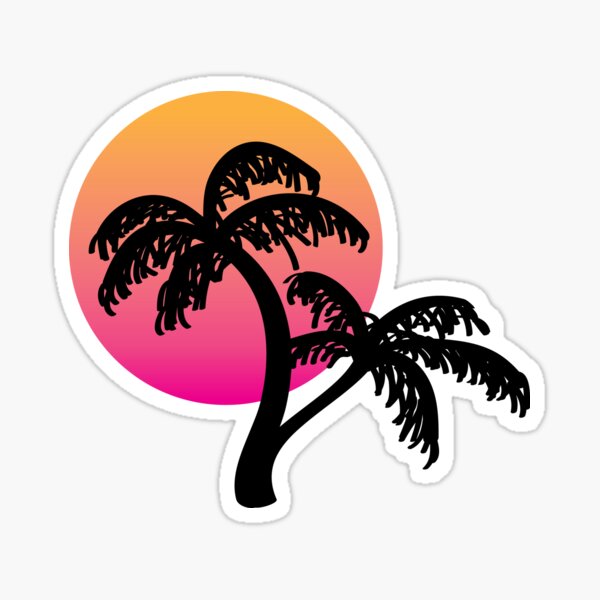 Item preview, Outrun Palm Tree Sunset designed and sold by SpicyBasil.