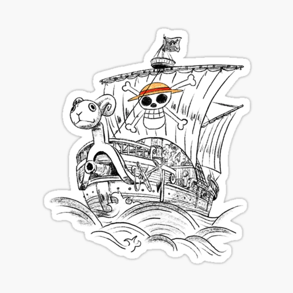 One Piece Going Merry Sticker for Sale by Dotsonart