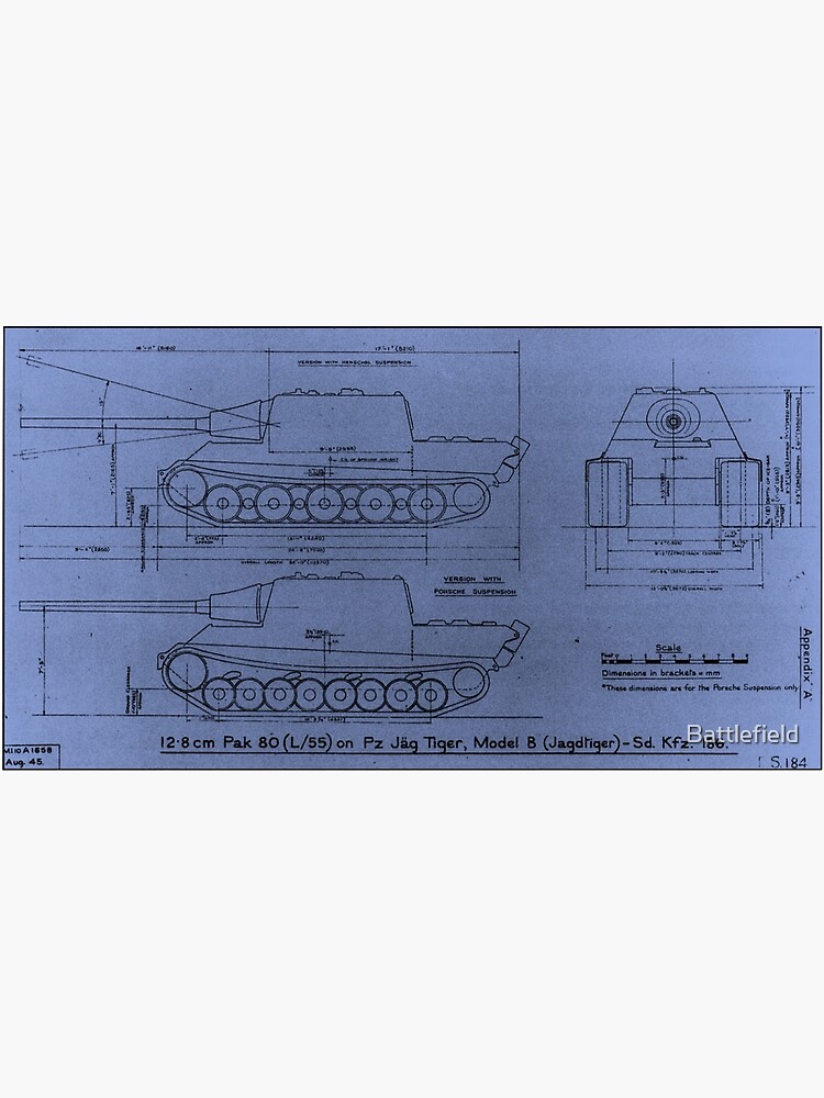 Lámina Fotográfica «Jag Tiger Jagdtiger Panzerjäger Tiger Ausf. B WW2 ...