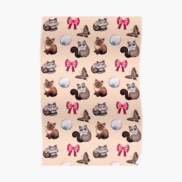 "Lovely Brown Cats Pack" Poster for Sale by DeneboArt Redbubble