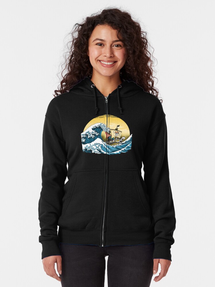 Discover Going Merry Wave -one piece Zipped Hoodie