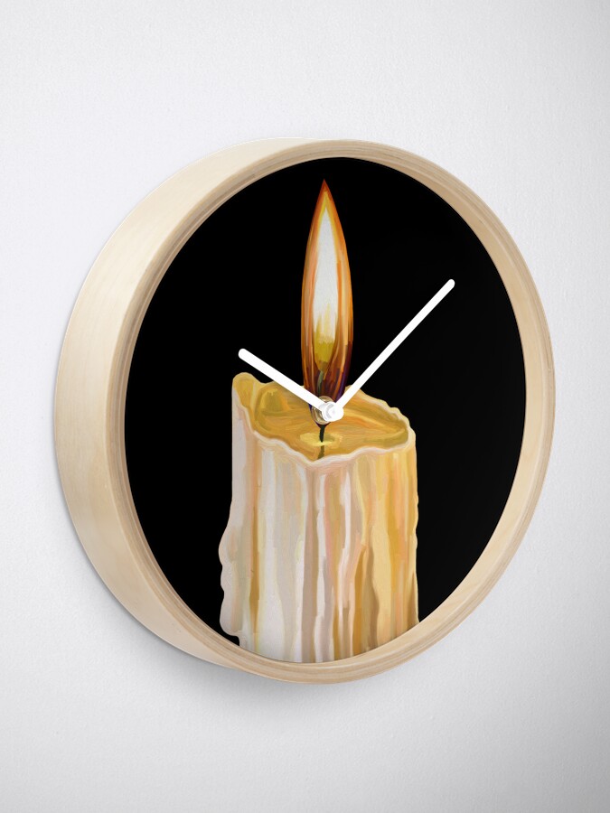 Solo Melting Wax Flickering Candle | Clock