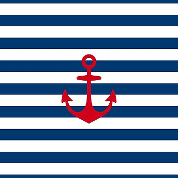 Vorschaubild zum Design Roter Anker auf marineblauen Streifen von Jared Davies