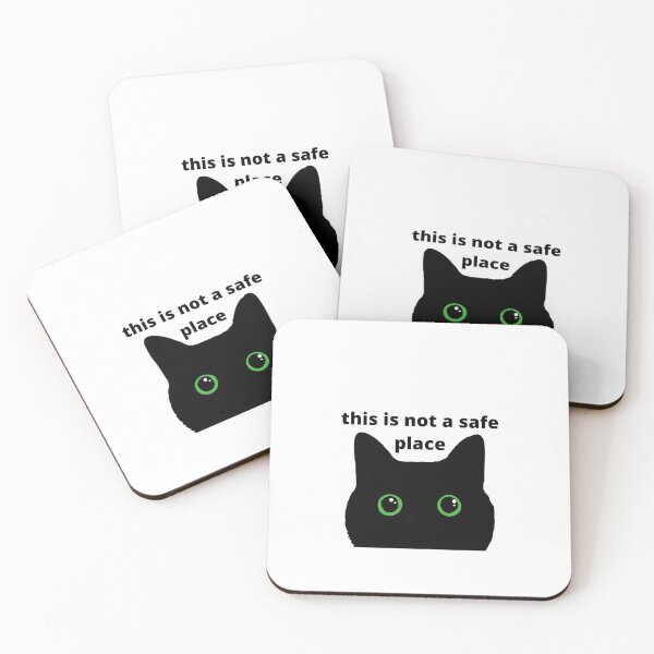 Item preview, Black cat, this is not a safe space designed and sold by Pink Ribbon.