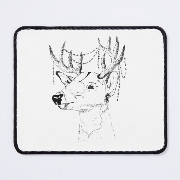 Item preview, Reindeer with Christmas garland on the antler designed and sold by Hilbert72.