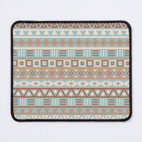 Item preview, Aztec Influence II Pattern Terracottas Cream Blue designed and sold by NataliePaskell.