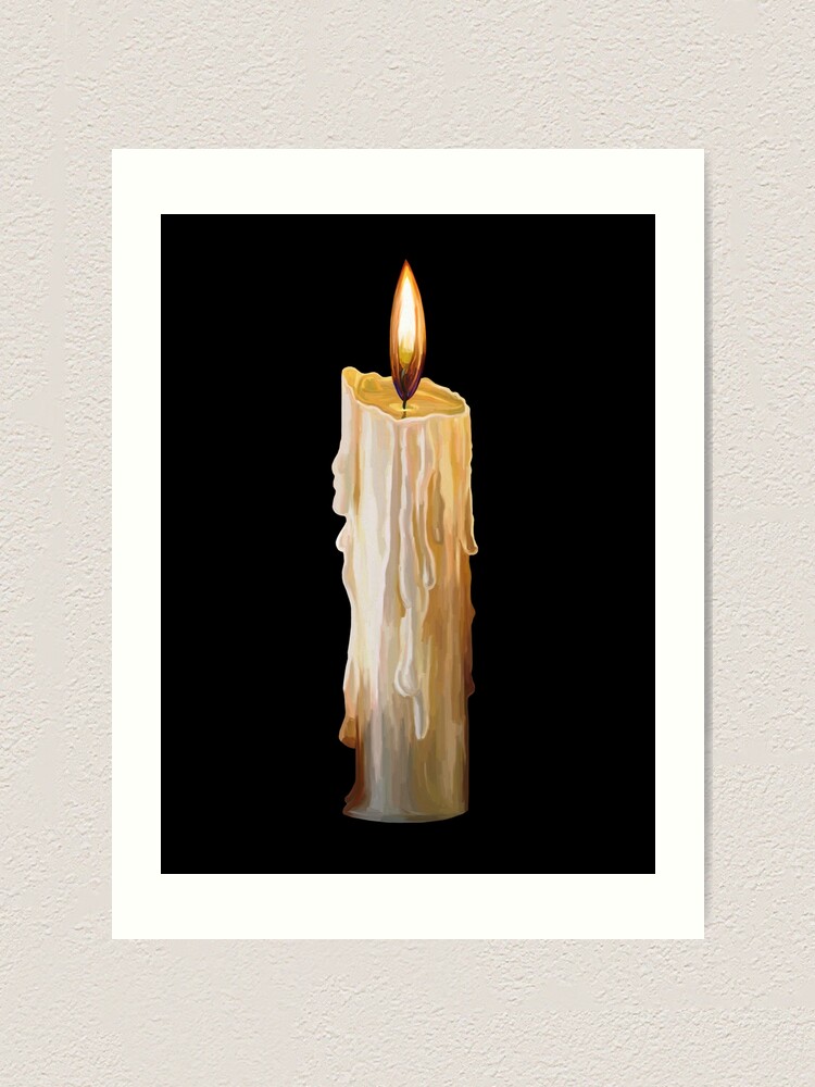 Solo Melting Wax Flickering Candle | Art Print