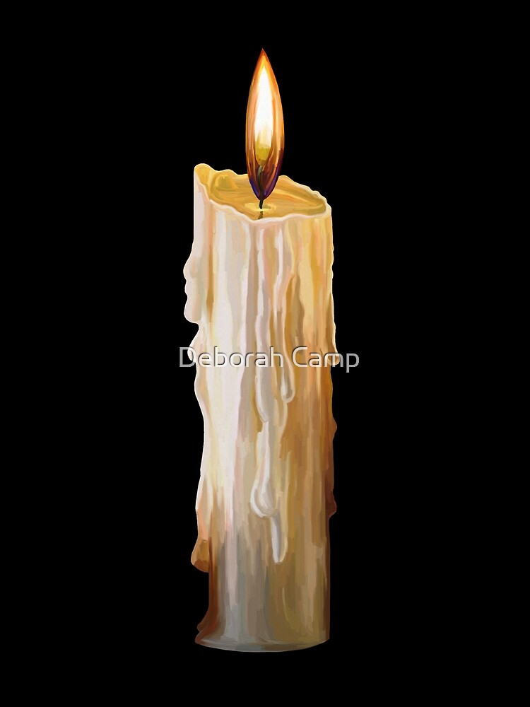 Solo Melting Wax Flickering Candle Art Print for Sale by Deborah