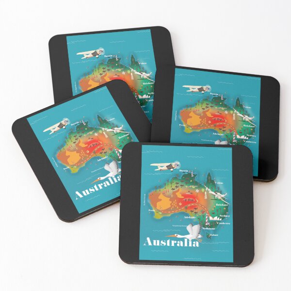 Item preview, Australia Map Travel .   designed and sold by MelbyMakes.