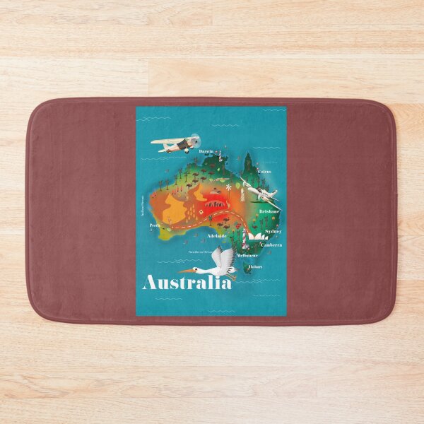 Item preview, Australia Map Travel .   designed and sold by MelbyMakes.