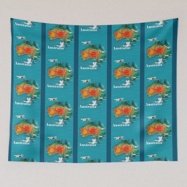 Item preview, Australia Map Travel .   designed and sold by MelbyMakes.