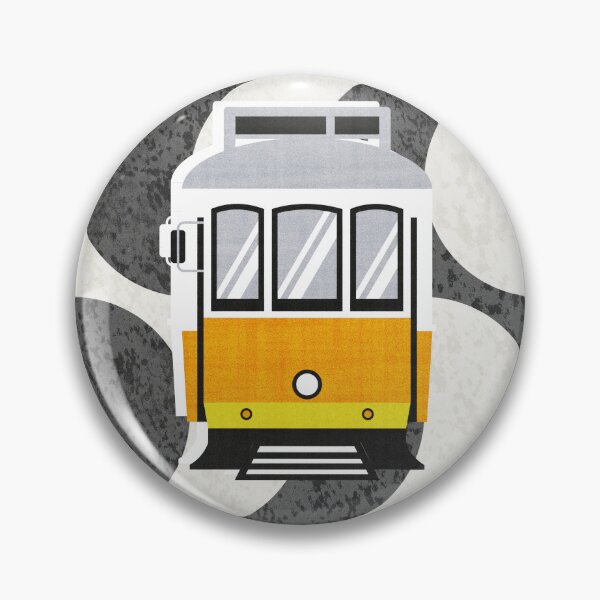 Item preview, Lisbon trams // Portuguese Rossio cobblestone inspiration background lemon lime and marigold transport designed and sold by SelmaCardoso.