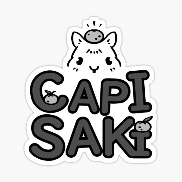 logosaki black and white Sticker