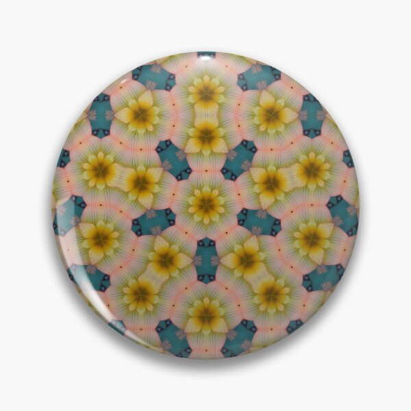 Item preview, Peach Blue and Yellow Retro Shabby Chic Penrose Pattern | Romulea Pilosa 1.10  designed and sold by FRLF.