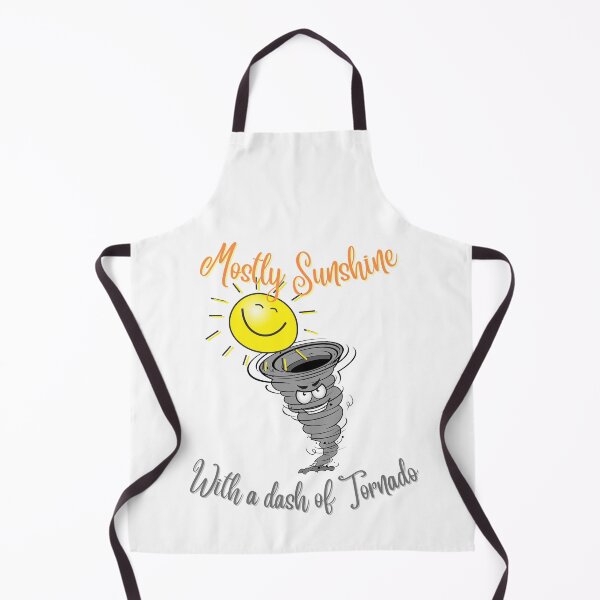 Item preview, A cheeky design depicting a cheerful sun and a Tornado with attitude... Mostly sunshine with a dash of tornado designed and sold by Wonder & Whimsy.
