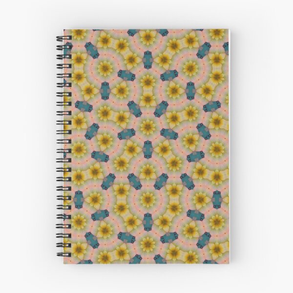 Item preview, Peach Blue and Yellow Retro Shabby Chic Penrose Pattern | Romulea Pilosa 1.10 designed and sold by FRLF.