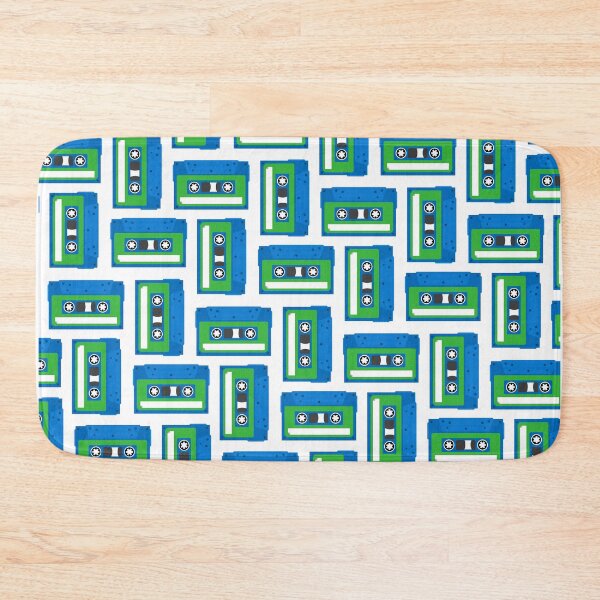 Item preview, Cassette Tape Pattern - Blue & Green designed and sold by tapeisdamessage.