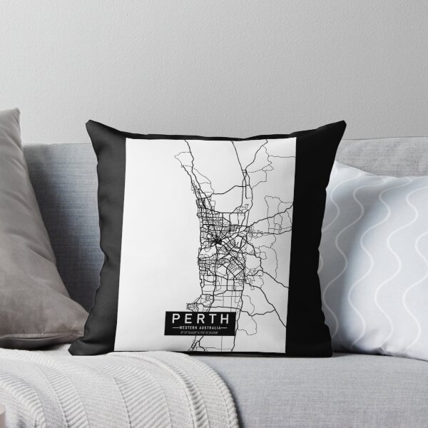 Item preview, Perth, WA - Vintage Map - Black and White   designed and sold by MelbyMakes.