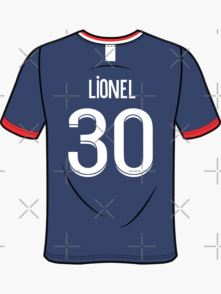 "Lionel Jersey The Goat 30 PSG" Sticker for Sale by Cartmaxx  Redbubble