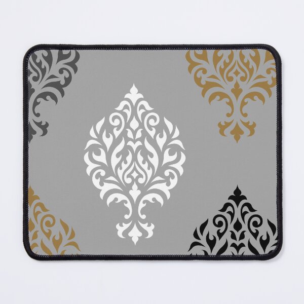 Item preview, Orna Damask Art I BW Grays Gold designed and sold by NataliePaskell.