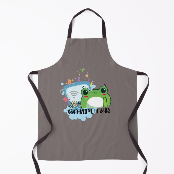 Item preview, I work on computers Frog funny  designed and sold by Cheeky Popp.