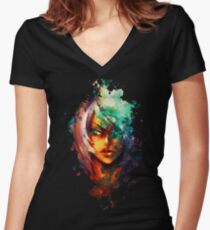 Jasper: Corruption Women's Fitted V-Neck T-Shirt