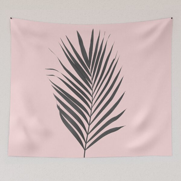 Item preview, Black Pink Palm Leaf Silhouette Tropical Boho  designed and sold by Tropical Arts.