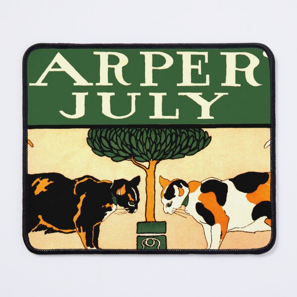 Item preview, Two calico cats, Edward Penfield, Harper's July 1898 designed and sold by aapshop.