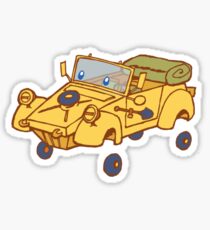 little yellow kubelwagen Sticker
