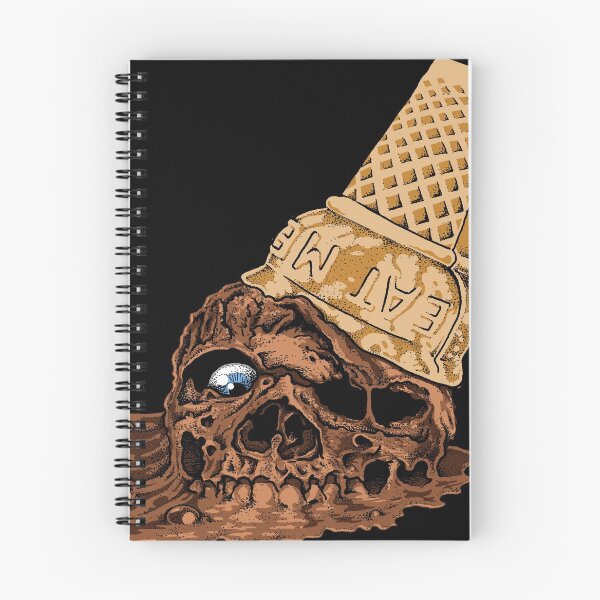 Aperçu de l'œuvre Cône de mort au chocolat - Crâne à la crème glacée créée et vendue par DeadMonkeyShop.